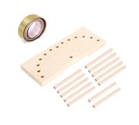 Ruimou 1 juego de máquina de lazos de madera, con palos de madera, viene con 4 cintas de colores diferentes, para manualidades, lazos de decoración, regalos