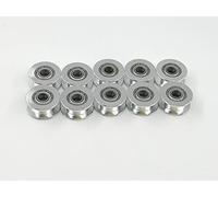 Ruimou 10 poleas de aluminio para correa dentada 2GT, GT2, 5 mm, agujero de 6 mm de ancho, sin dientes, utilizado para correa dentada de impresora 3D