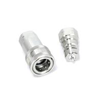 Ruimou 1Set Conjunto De Acoplador De Conexión Rápida Hidráulica NPT 3/8 Adaptador De Enchufe De Montaje De Tubería Hembra Adecuado Para Equipos Forestales Y Agrícolas De Construcción