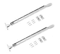 Ruimou 2 piezas de cierre de ventana abatible de 12 pulgadas ajustable para ventana de empuje, soporte cortavientos con tornillos para ventanas de metal, bloqueo seguro