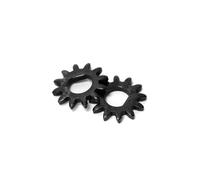 Ruimou 2Pcs Piezas De Repuesto De Engranajes De Acero Negro 21mm x 9mm (ODxID) 12 Dientes Para Máquina De Pasta Italiana De Manivela Manual/Máquina De Fideos