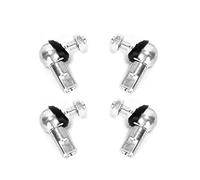 Ruimou 4 piezas de rodamiento de bolas con extremo de varilla con tapón antipolvo reemplazo de rótula de varillaje angular para coche(M8, 2 piezas-LH, 2 piezas-RH)