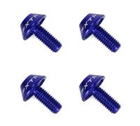 Ruimou 4 Piezas M5 x 12 mm tornillos hexagonales, tornillos portabidon bicicleta,para jaula de botella de agua de bicicleta (azul)