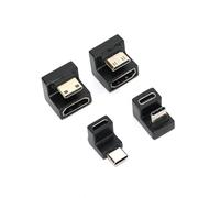Ruimou 4Pcs Adaptador Mini HDMI A HDMI De 180 Grados Tipo-C A Tipo-C Adaptador Para Laptop/Consola De Juegos/Monitor Portátil/Cámara/Proyector