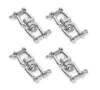Ruimou 4Pcs Anillo Giratorio Universal de Doble Grillete de Acero Inoxidable 316 M4x52mm para Jardín, Patio, Barco, Senderismo, Camping, al Aire Libre