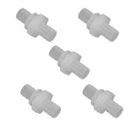 Ruimou 5 piezas de manguera de plástico de 1/2 pulgada (12-M16-12) accesorios de conexión de unión rectos con tuerca hexagonal M16 para agua, combustible y aire de acuario