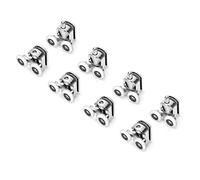 Ruimou 8 Ruedas Dobles para Puerta de Ducha de 23 mm de Diámetro - Poleas de Rodamiento de Baño, Piezas de Repuesto Superior/Inferior (4 Superiores + 4 Inferiores)
