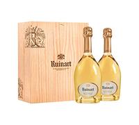 Ruinart Caja Estuche de Madera Duo Blanc de Blancs - Champagne AOC - Juego de 2 750 mililitros