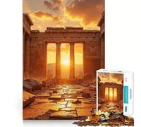 Ruinas Antiguas al Atardecer Rompecabezas de 1000 Piezas Diversión cognitiva Componentes Resistentes y de fácil Limpieza Momento de Tranquilidad Ejercicio Mental en casa (50x75cm)