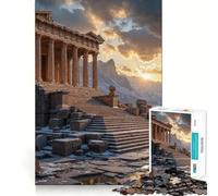 Ruinas de un Templo Antiguo al Atardecer Rompecabezas para Adultos de 1000 Piezas Juego de Entrenamiento cognitivo Encaje Huecos Actividad Relajante para la Mente (38x26cm)