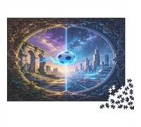 Ruinas Fantásticas y Ciudad Futurista Puzzle de 1000 Piezas Papel Puzzle para Adultos Escena de Noche Soñadora Relajante Regalo Hogar Nan