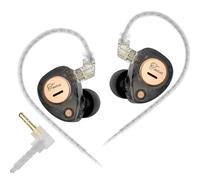 RUINBNC Auriculares intraurales dobles dinámicos de alta calidad, sonido de grado de estudio, auriculares con cable de controlador dinámico, graves potentes con micrófonos