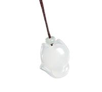 RUINBNC Collar con colgante de calcedonia natural hecho a mano, ajustable, accesorio de cadena de clavícula de piedra natural para mujer, colgante de nudo de paz, One Size, como se describe, como se