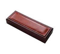 RUINBNC Elegante caja de almacenamiento para bolígrafos de piel sintética, accesorios de escritorio modernos para regalos corporativos y organización del lugar de trabajo, soporte para bolígrafos de
