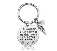 RUINBNC Llavero para hermana, regalo único de amistad, regalo de Navidad, cumpleaños, para hermanas con texto en inglés "Is God 's Way", a, Talla única