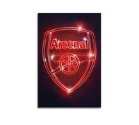 RUINOSAU Póster de escudo del Arsenal de neón en lienzo, decoración de pared para dormitorio, sala de estar, decoración moderna de pared del hogar, regalo, 60 x 90 cm, estilo sin marco