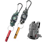 RUINUVYS Brújula de Bolsillo Compacta con Llavero, Brújula de Navegación para Acampar, Senderismo y Canotaje, Ideal para Jóvenes y Adultos, Resistente y Precisa