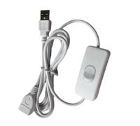 Ruiogoe Cable de extensión USB 2.0 de cabeza recta con interruptores de encendido y apagado, transferencia de datos y