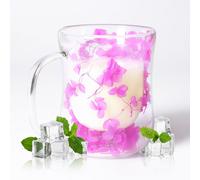 RUIOMII 400ml Tazas de Cafe con Flores Secas, Tazas Cafe con Estampado Floral, Regalos de Cumpleaños para Mujer, Madre, Novia