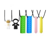 RUIOMII 6 Pack Mordedor Autismo Sensorial, Amigo Masticable de Silicona para Niños Autistas con Necesidades de Morder TDAH, Masticables de Motricidad Oral