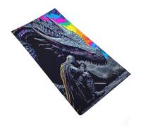 RUIOQAW Batalla épica de dragón contra Caballero - 3 Toallas de baño extragrandes de Microfibra para SPA, Gimnasio, Hotel y baño Diario (35 x 73 cm)