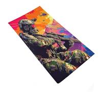 RUIOQAW Guerrero en Camuflaje Un Colorido Tributo a la Fuerza Militar Toallas Grandes Ultra Suaves Toalla Muy Suave Calidad de Hotel 35x73cm