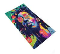 RUIOQAW Juego de Toallas Artistic Fusion de 3 Piezas, Colores Vibrantes, absorbentes y Suaves para la Piel, para Viajes, Camping y Playa, 35 x 73 cm