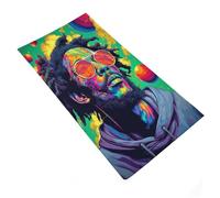 RUIOQAW Juego de Toallas básicas Viva la fusión artística (1 Unidad), absorbentes y Suaves para la Piel, para Viajes, Camping y Playa, 35 x 73 cm.