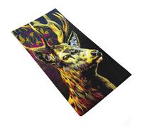 RUIOQAW Juego de Toallas con 8 Elementos básicos: Retrato de Ciervo Colorido, Absorbente, Suave para la Piel, Ideal para Viajes, Camping, Playa, 35 x 73 cm