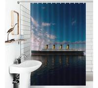 RUIOQAW Ship of Dreams - Cortina de ducha impermeable al moho, tela impermeable, para niños, mujeres y hombres, 119 x 180 cm