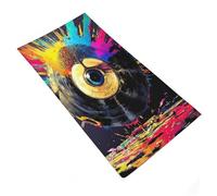 RUIOQAW Toalla de Mano con diseño de Ojos de Vinilo Music Fusion, paño de Lavado con cómoda Toalla de Limpieza, baño de Lujo de Calidad de Hotel de 35 x 73 cm