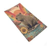 RUIOQAW Toalla de Manos con diseño de Capibara en un paraíso Floral para una Piel Suave, de Secado rápido, Duradera, de Lujo, de Calidad hotelera, para baño, 35 x 73 cm