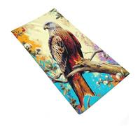 RUIOQAW Toallas absorbentes y Suaves para la Piel, con diseño de águila Posada en una Rama con Fondo Vibrante, para SPA, Gimnasio, Hotel, 35 x 73 cm.