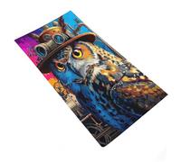 RUIOQAW Toallas de baño absorbentes de Secado rápido con diseño de búho Steampunk, fusión de Naturaleza y maquinaria, para Hombres y Mujeres, Limpieza Corporal y masajes, 35 x 73 cm.