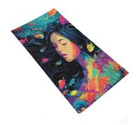 RUIOQAW Toallas de baño absorbentes de Secado rápido para Hombre y Mujer, con temática de Serenidad subacuática, fusión de Mujer y Peces, 35 x 73 cm.