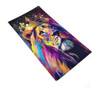 RUIOQAW Toallas de baño Coloridas del Rey León en el Espacio, Muy absorbentes, Suaves, hogar, 35 x 73 cm