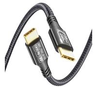 Ruipoo Cable USB C a USB C 2M, 3.2 Gen 2x2, 20Gbps, 240W, Carga Rápida 48V/5A, Transferencia de Vídeo 5K a 60Hz, Compatible con Thunderbolt 3/4, Computadora, Teléfono, Tableta, Monitor