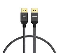 RUIPRO Cable Displayport 2.1 3.0 m, 80Gbps 16K @ 60Hz, 8K @ 120Hz, 4K @ 240Hz 165Hz 144Hz, soporta HDR DSC 1.2a, FreeSync/G-Sync 4090 3090Ti 7900XTX tarjeta gráfica