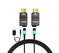 RUIPRO Cable HDMI 8K 20M de Fibra Óptica Pura Desmontable, Blindado con Acero Inoxidable, HDMI 2.1 Ultra Alta Velocidad 48Gbps, Soporta 8K@60Hz 4K@120Hz, eARC, Compatible con PS5, Xbox, TV, Proyector