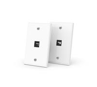 RUIPRO Paquete de 2 placas de pared Keystone, placa de pared de una sola banda con acoplador HDMI 8K Keystone (1 puerto-2P)