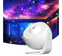 Ruiqas Proyector de Estrellas LED Galaxia Realista con 12 Discos de Repuesto Gran Superficie de Proyección para Techos de Cine en Casa