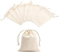 RUIRUIMING 20 sacos miniaturas en coton 3 x 3,9 pouces, reutilizables, en tissu aleta, sacos à parfum, adaptés aux fêtes et mariages.