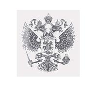 ruiruiNIE Escudo de Armas de Rusia Etiqueta engomada del Coche Etiqueta engomada de la Etiqueta del águila Rusa para el diseño del Coche Etiqueta engomada del Coche Plata