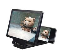ruiruiNIE Pantalla Magnif 3D Amplificador de película Zoom 3X Pantalla del teléfono ampliada Amplificador de Video 3D Radiación Eye Treasure para Soporte para teléfono Negro