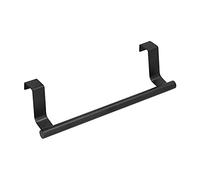 RUIRUIY Toallero de Acero Inoxidable. Toalleros de 2 Piezas para el Hotel en casa. Sin taladros para Mueble de baño. Acabado en Negro. Largo 36 cm. Colocación sin Necesidad de Herramientas