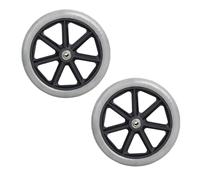 RUIRUME Dos Ruedas sólidas de 8 Pulgadas con un diámetro de 20 cm. Rueda Delantera for Silla de Ruedas, Rueda for Silla de Ruedas con neumático Macizo Gris y Negro (Color : Gray, Size : Narrow Wheel)