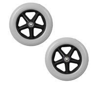 RUIRUME Dos Ruedas sólidas de 8 Pulgadas con un diámetro de 20 cm. Rueda Delantera for Silla de Ruedas, Rueda for Silla de Ruedas con neumático Macizo Gris y Negro (Color : Gray, Size : Wide Wheel)