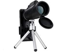 Ruiseawing Prismáticos portátiles de alta potencia, telescopio monocular de 40 x 60 pulgadas, lente HD, mini monocular impermeable con soporte para smartphone y trípode ocular para observación de aves
