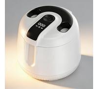 Ruishupin Máquina limpiadora ultrasónica de retenedores de 48 kHz, 200 ml, cápsula de limpieza dental para retenedores, alineadores, protectores bucales, cabezales de cepillo de dientes, joyas