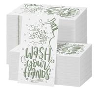 Ruisita Paquete de 150 servilletas desechables de papel para lavarse las manos, servilletas de papel para invitados, servilletas de papel decorativas para baño, boda, cumpleaños, aniversario, verde